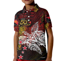 PNG 1975 - 2025 Kid Polo Shirt Papua New Guinea 50th Independence Anniversary