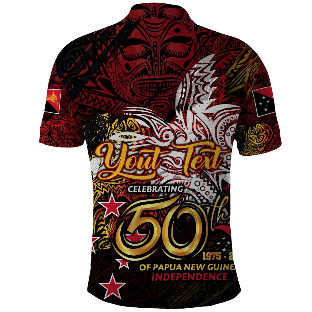 PNG 1975 - 2025 Polo Shirt Papua New Guinea 50th Independence Anniversary DT02 - Polynesian Pride
