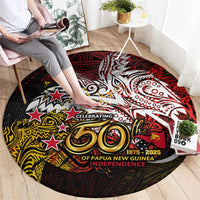 PNG 1975 - 2025 Round Carpet Papua New Guinea 50th Independence Anniversary