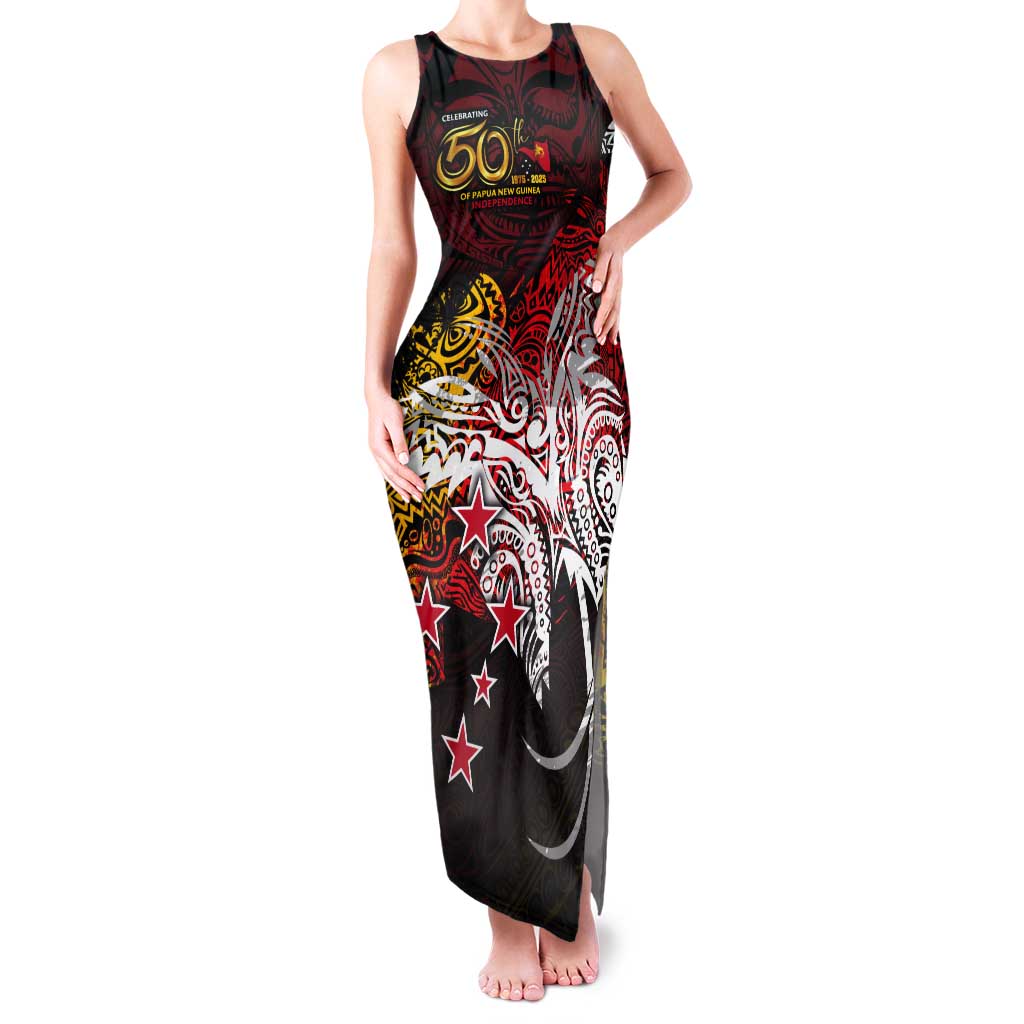 PNG 1975 - 2025 Tank Maxi Dress Papua New Guinea 50th Independence Anniversary