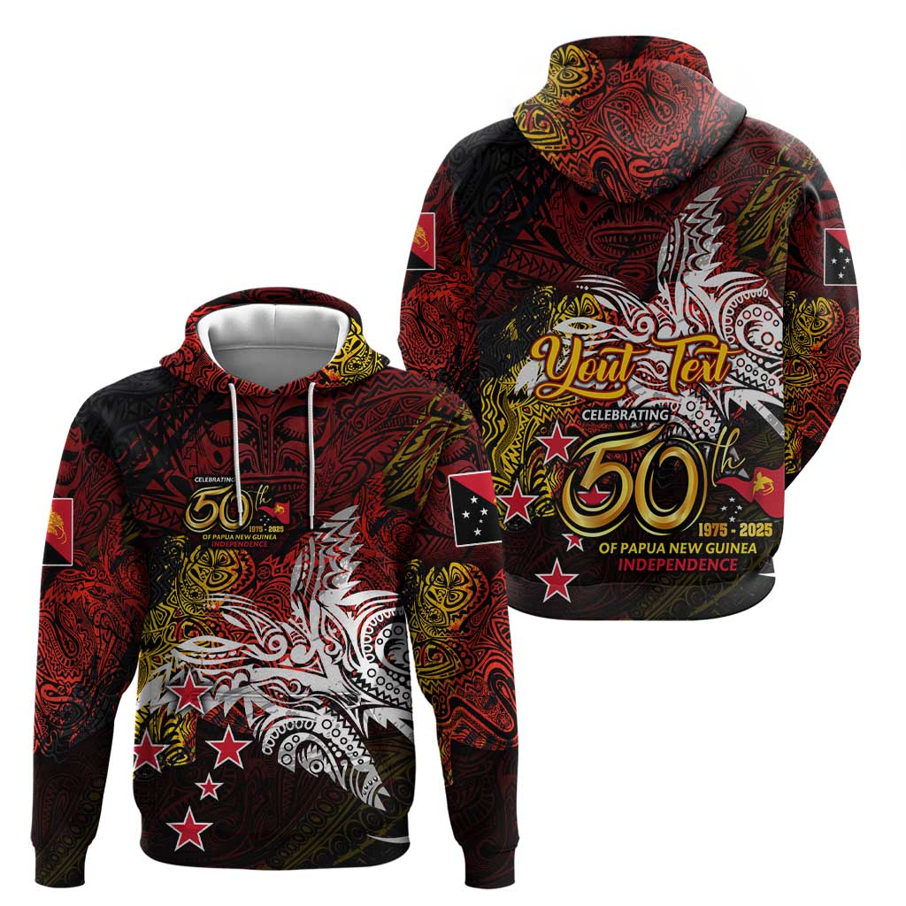 PNG 1975 - 2025 Zip Hoodie Papua New Guinea 50th Independence Anniversary