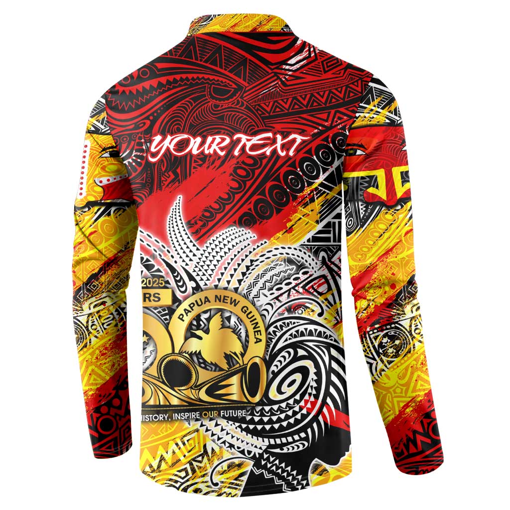 Papua New Guinea 50th Independence Day Button Sweatshirt Celebrate Our History, Inspire Our Future DT02 - Polynesian Pride