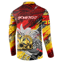 Papua New Guinea 50th Independence Day Button Sweatshirt Celebrate Our History, Inspire Our Future DT02 - Polynesian Pride
