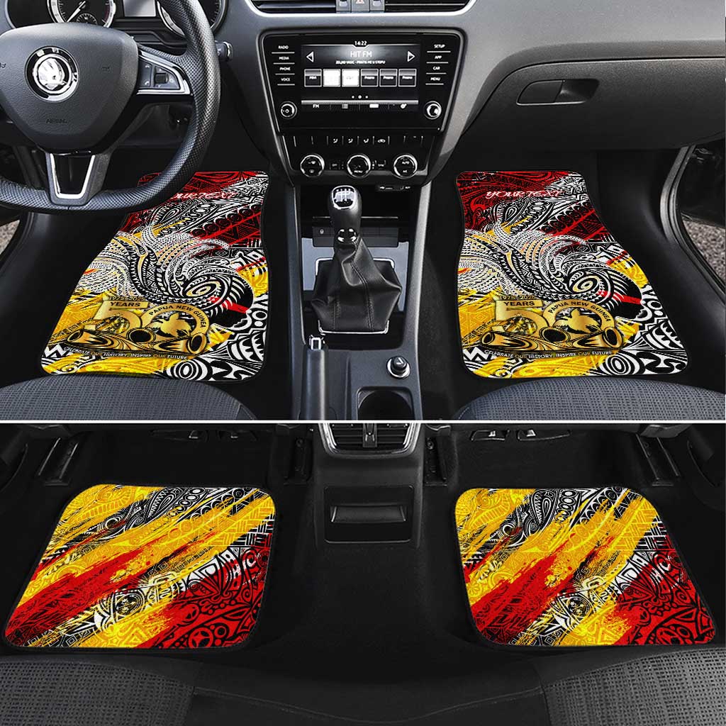 Papua New Guinea 50th Independence Day Car Mats Celebrate Our History, Inspire Our Future DT02 Set 4pcs Art - Polynesian Pride