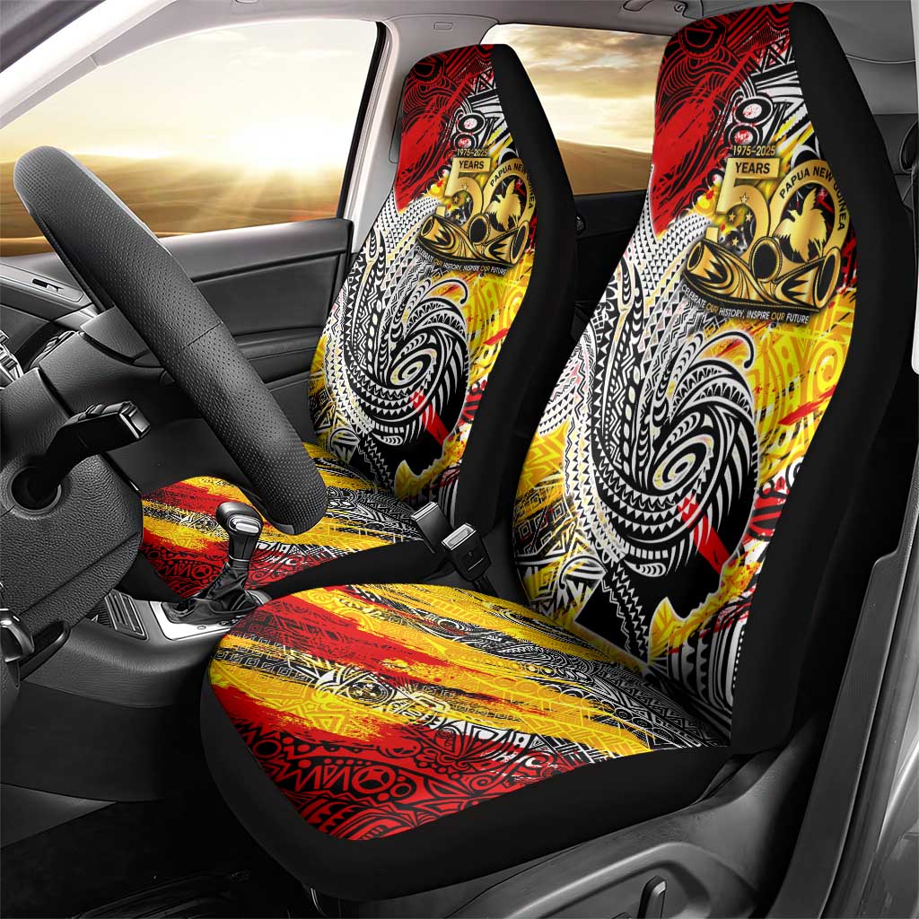 Papua New Guinea 50th Independence Day Car Seat Cover Celebrate Our History, Inspire Our Future