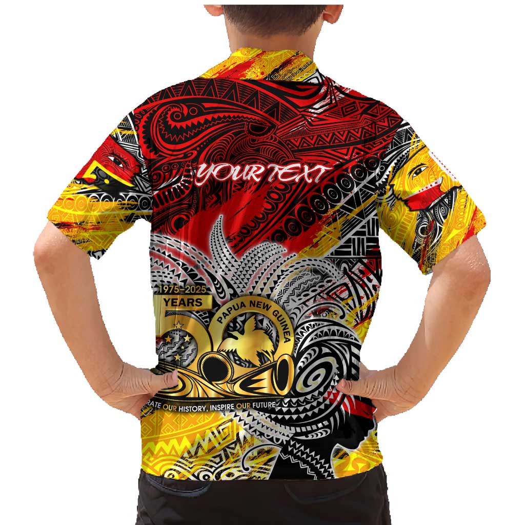 Papua New Guinea 50th Independence Day Family Matching Mermaid Dress and Hawaiian Shirt Celebrate Our History, Inspire Our Future