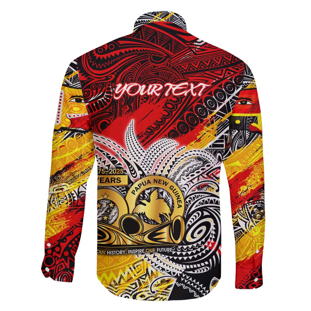 Papua New Guinea 50th Independence Day Family Matching Off Shoulder Short Dress and Hawaiian Shirt Celebrate Our History, Inspire Our Future