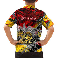 Papua New Guinea 50th Independence Day Family Matching Short Sleeve Bodycon Dress and Hawaiian Shirt Celebrate Our History, Inspire Our Future