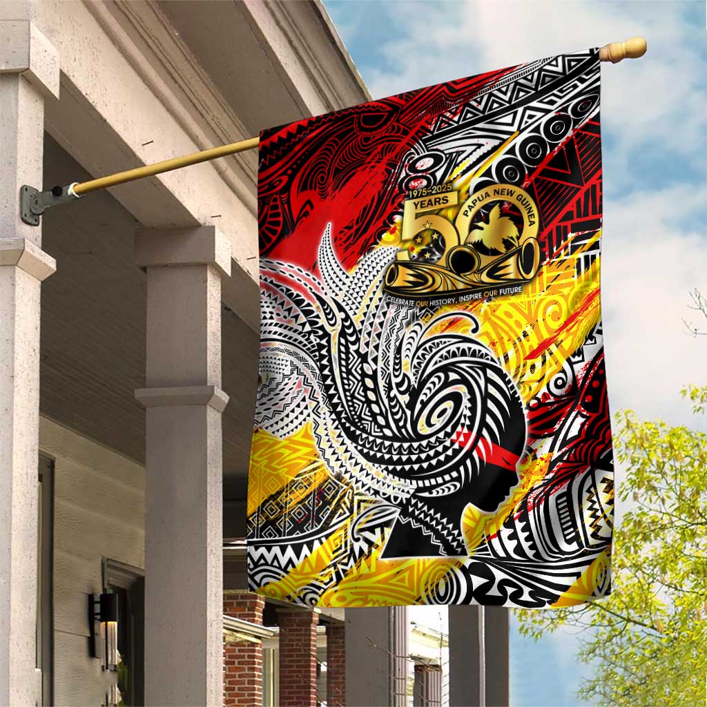 Papua New Guinea 50th Independence Day Garden Flag Celebrate Our History, Inspire Our Future