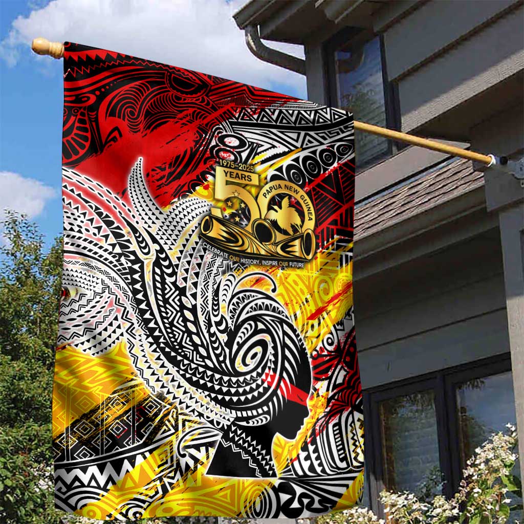 Papua New Guinea 50th Independence Day Garden Flag Celebrate Our History, Inspire Our Future