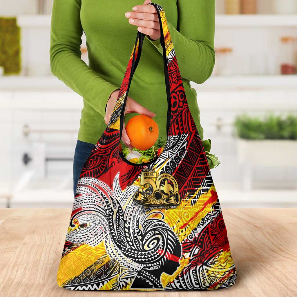 Papua New Guinea 50th Independence Day Grocery Bag Celebrate Our History, Inspire Our Future DT02 - Polynesian Pride