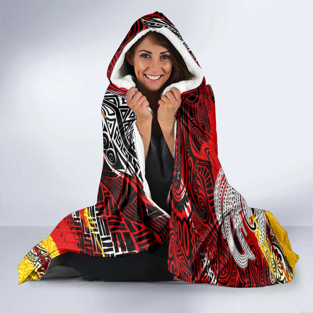 Papua New Guinea 50th Independence Day Hooded Blanket Celebrate Our History, Inspire Our Future