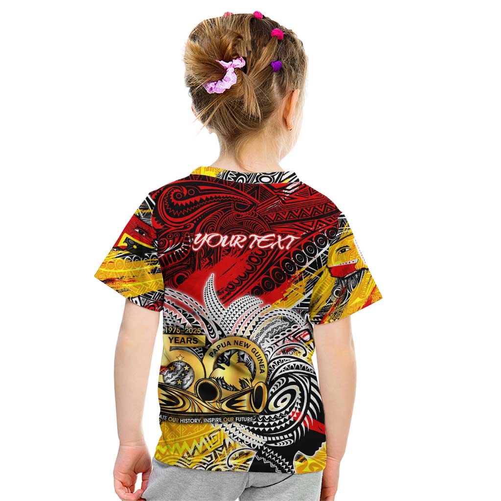 Papua New Guinea 50th Independence Day Kid T Shirt Celebrate Our History, Inspire Our Future