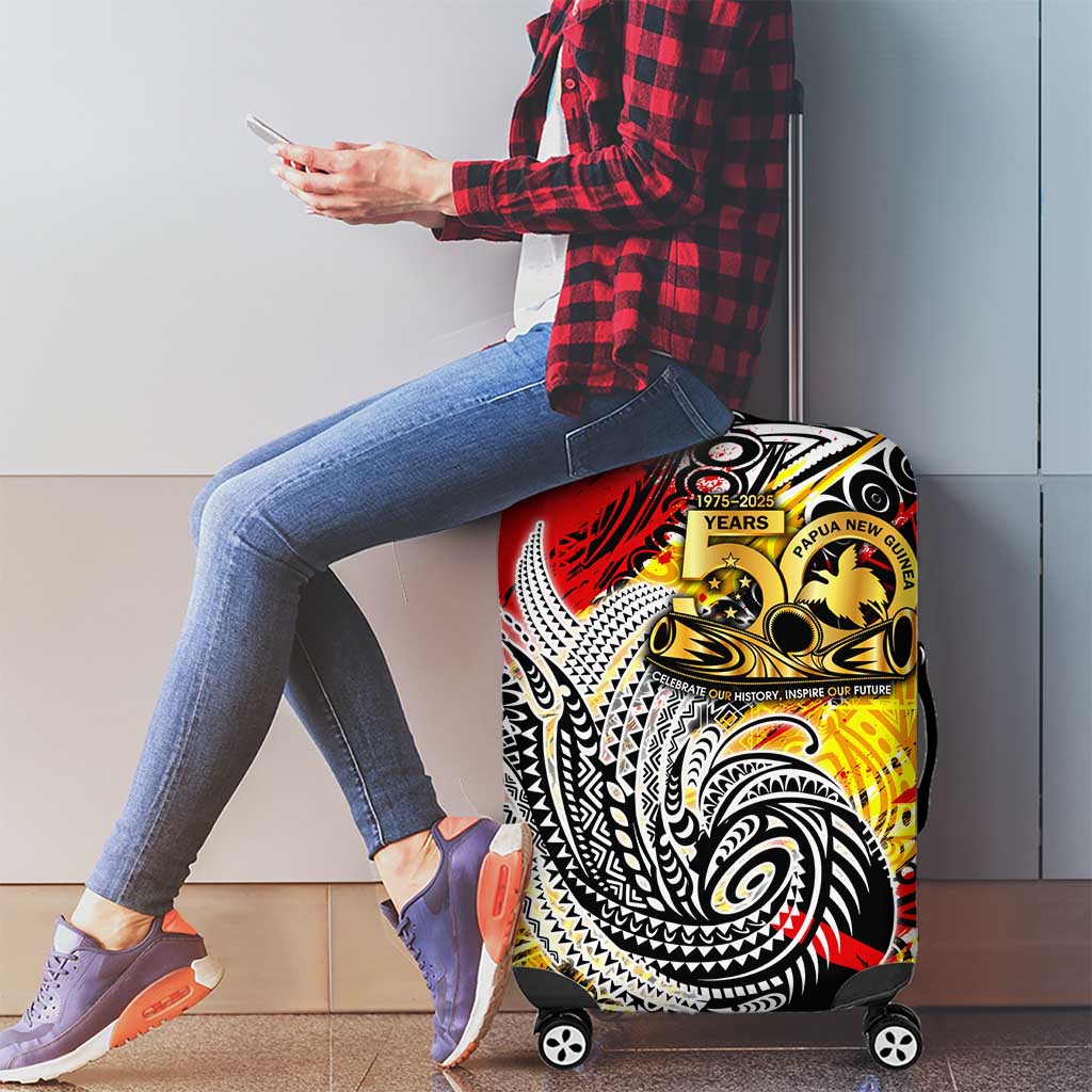 Papua New Guinea 50th Independence Day Luggage Cover Celebrate Our History, Inspire Our Future DT02 - Polynesian Pride