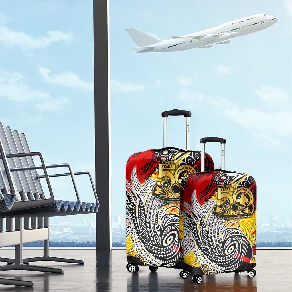 Papua New Guinea 50th Independence Day Luggage Cover Celebrate Our History, Inspire Our Future DT02 - Polynesian Pride