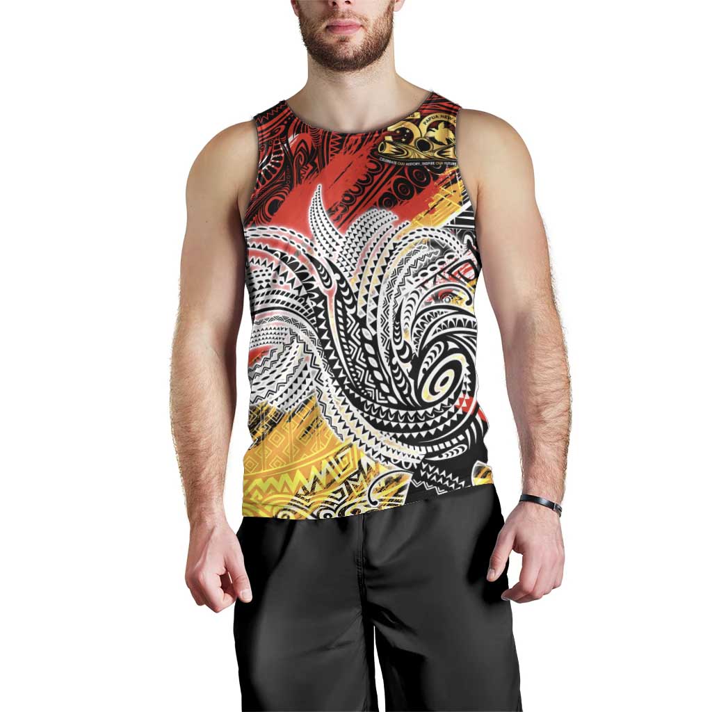 Papua New Guinea 50th Independence Day Men Tank Top Celebrate Our History, Inspire Our Future DT02 - Polynesian Pride