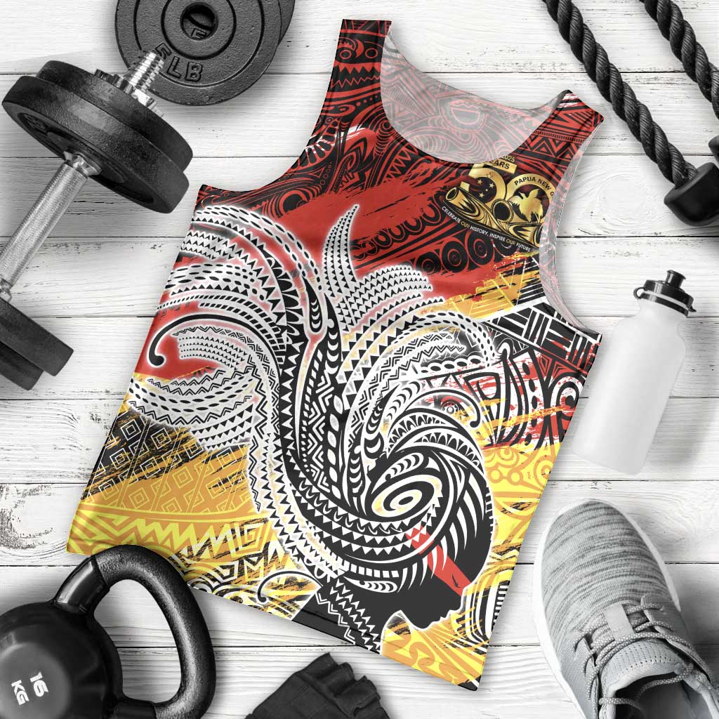 Papua New Guinea 50th Independence Day Men Tank Top Celebrate Our History, Inspire Our Future DT02 - Polynesian Pride