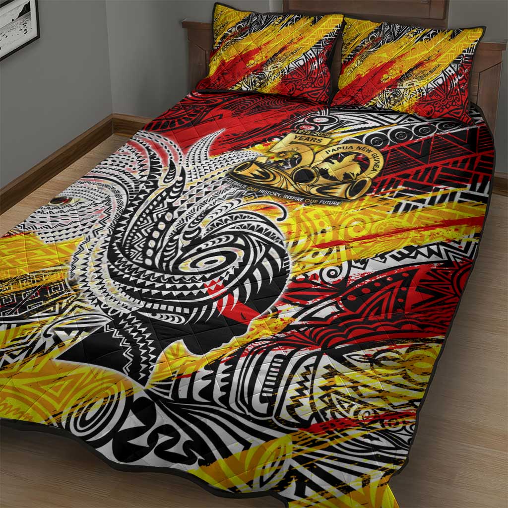 Papua New Guinea 50th Independence Day Quilt Bed Set Celebrate Our History, Inspire Our Future