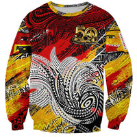Papua New Guinea 50th Independence Day Sweatshirt Celebrate Our History, Inspire Our Future DT02 Unisex Art - Polynesian Pride