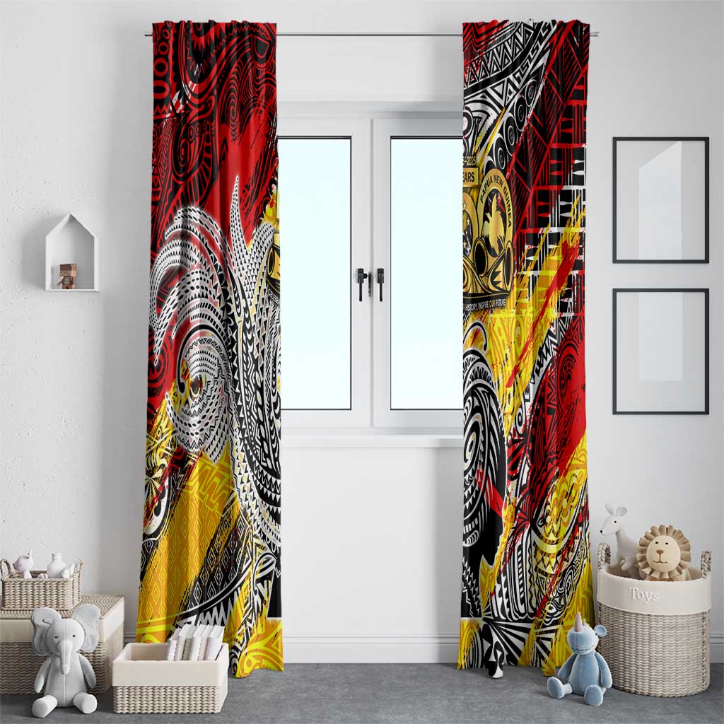 Papua New Guinea 50th Independence Day Window Curtain Celebrate Our History, Inspire Our Future