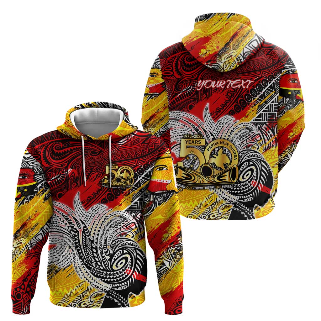 Papua New Guinea 50th Independence Day Zip Hoodie Celebrate Our History, Inspire Our Future DT02 - Polynesian Pride