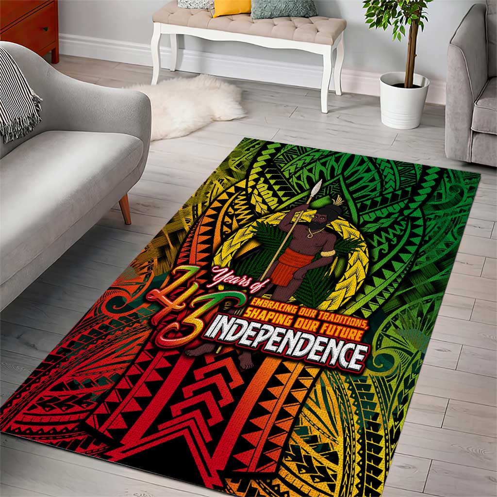Vanuatu 45th Independence Anniversary Area Rug Embracing Our Traditions Shaping Our Future