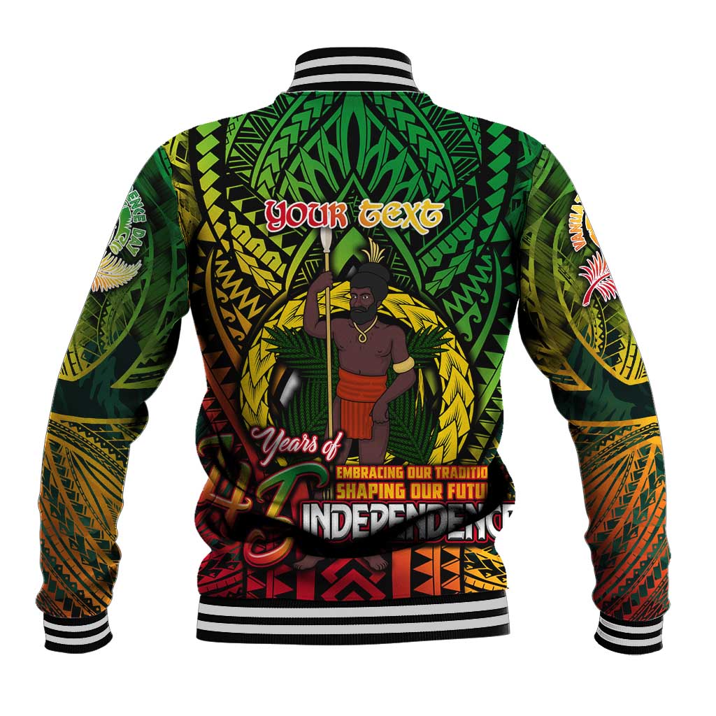 Vanuatu 45th Independence Anniversary Baseball Jacket Embracing Our Traditions Shaping Our Future DT02 - Polynesian Pride