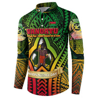 Vanuatu 45th Independence Anniversary Button Sweatshirt Embracing Our Traditions Shaping Our Future DT02 - Polynesian Pride