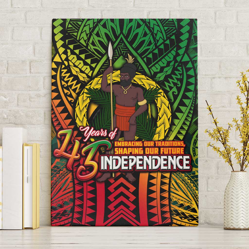 Vanuatu 45th Independence Anniversary Canvas Wall Art Embracing Our Traditions Shaping Our Future DT02 Without Frame Art - Polynesian Pride