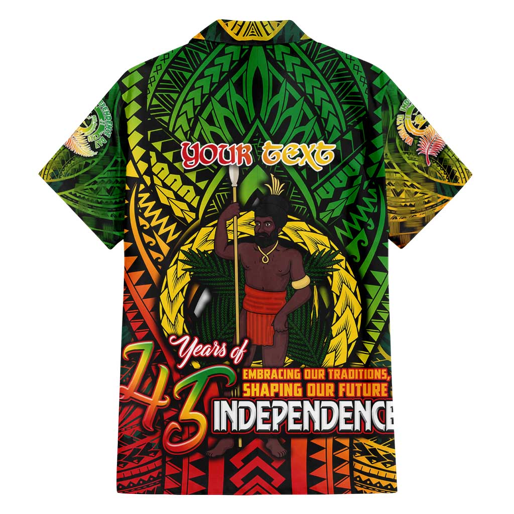 Vanuatu 45th Independence Anniversary Family Matching Long Sleeve Bodycon Dress and Hawaiian Shirt Embracing Our Traditions Shaping Our Future DT02 - Polynesian Pride