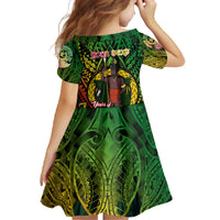 Vanuatu 45th Independence Anniversary Family Matching Off The Shoulder Long Sleeve Dress and Hawaiian Shirt Embracing Our Traditions Shaping Our Future