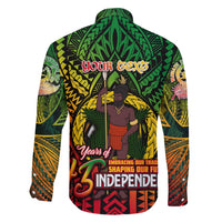 Vanuatu 45th Independence Anniversary Family Matching Off Shoulder Short Dress and Hawaiian Shirt Embracing Our Traditions Shaping Our Future