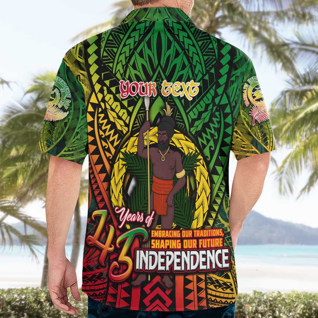 Vanuatu 45th Independence Anniversary Hawaiian Shirt Embracing Our Traditions Shaping Our Future DT02 - Polynesian Pride