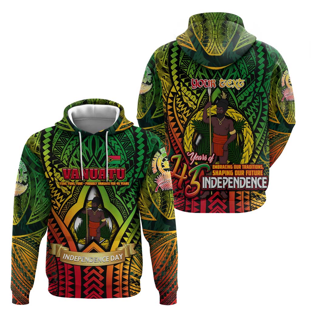 Vanuatu 45th Independence Anniversary Hoodie Embracing Our Traditions Shaping Our Future