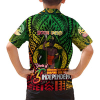 Vanuatu 45th Independence Anniversary Kid Hawaiian Shirt Embracing Our Traditions Shaping Our Future