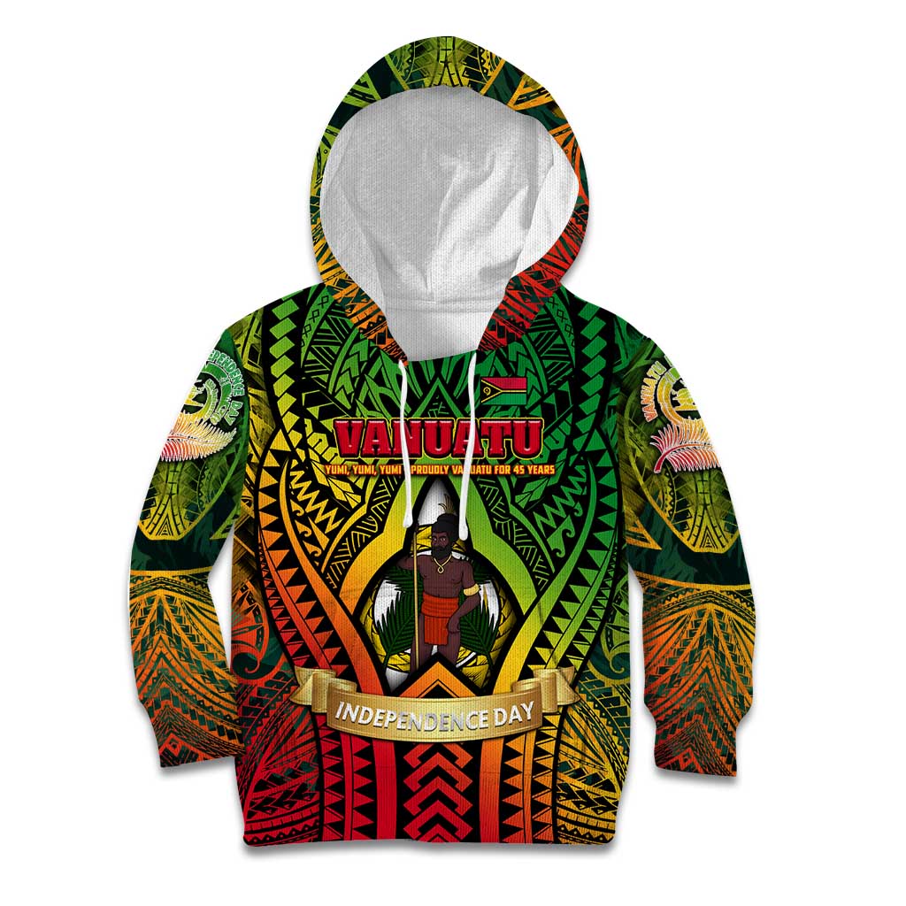 Vanuatu 45th Independence Anniversary Kid Hoodie Embracing Our Traditions Shaping Our Future