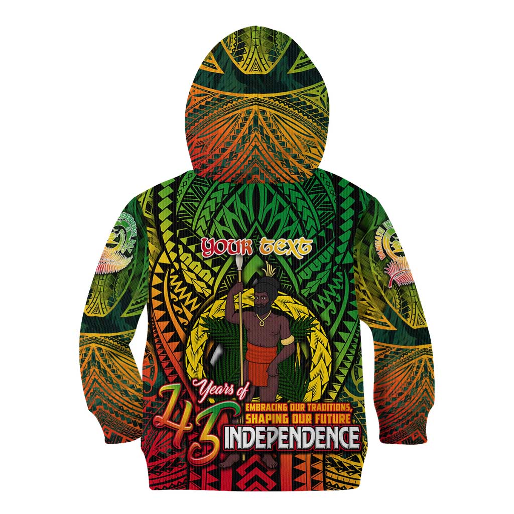 Vanuatu 45th Independence Anniversary Kid Hoodie Embracing Our Traditions Shaping Our Future