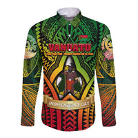 Vanuatu 45th Independence Anniversary Long Sleeve Button Shirt Embracing Our Traditions Shaping Our Future DT02 Unisex Art - Polynesian Pride