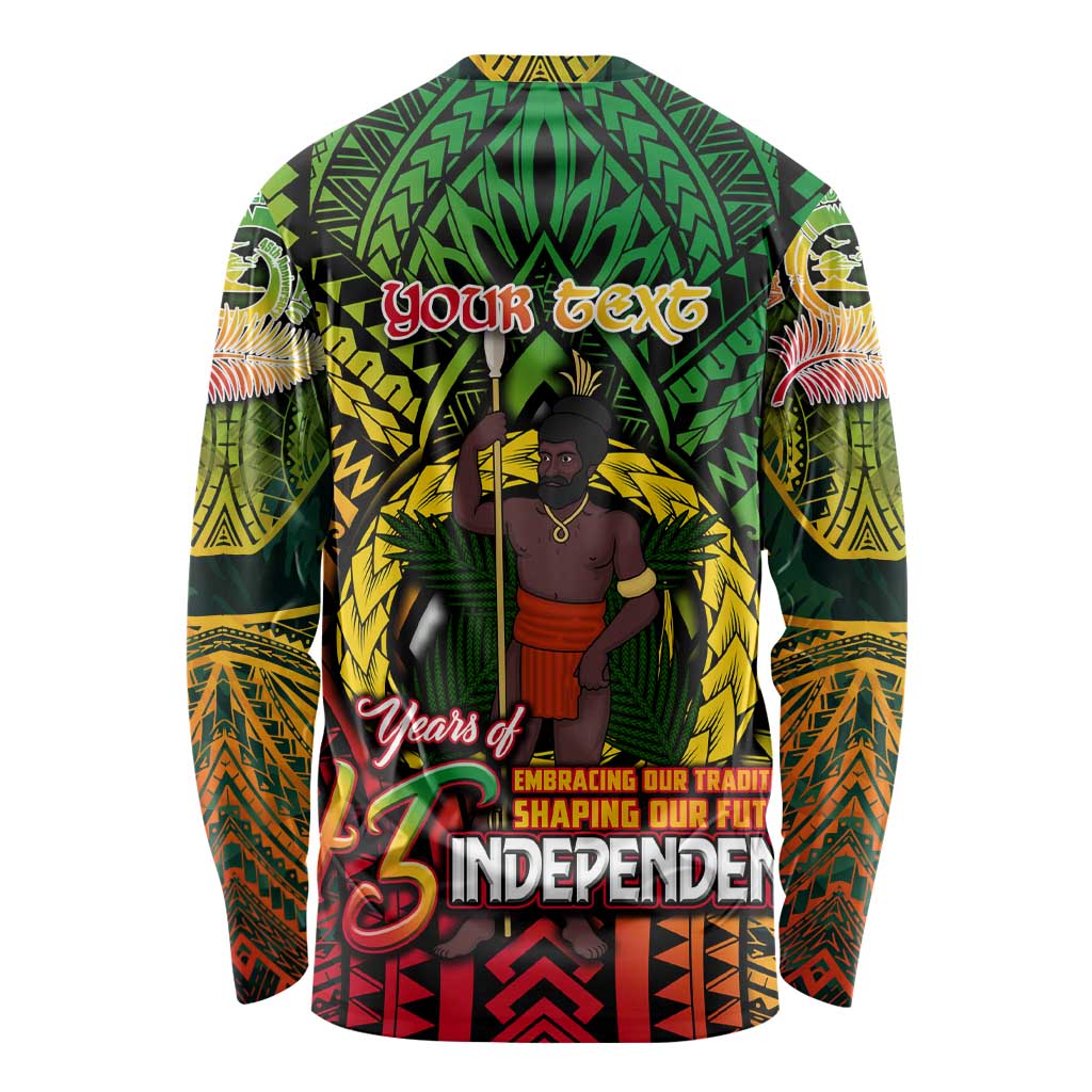 Vanuatu 45th Independence Anniversary Long Sleeve Shirt Embracing Our Traditions Shaping Our Future DT02 - Polynesian Pride