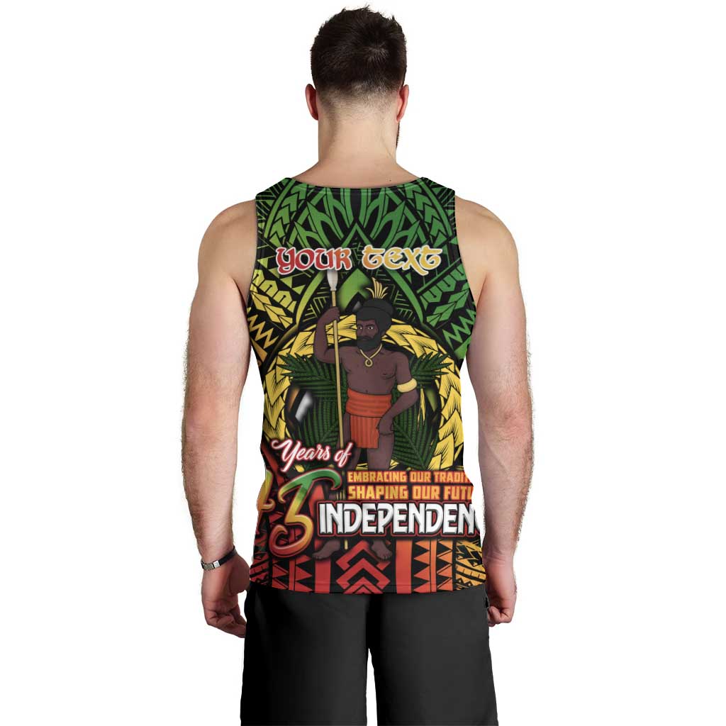 Vanuatu 45th Independence Anniversary Men Tank Top Embracing Our Traditions Shaping Our Future DT02 - Polynesian Pride