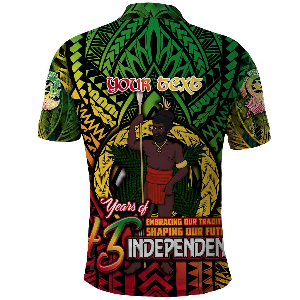 Vanuatu 45th Independence Anniversary Polo Shirt Embracing Our Traditions Shaping Our Future