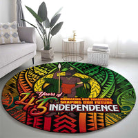 Vanuatu 45th Independence Anniversary Round Carpet Embracing Our Traditions Shaping Our Future