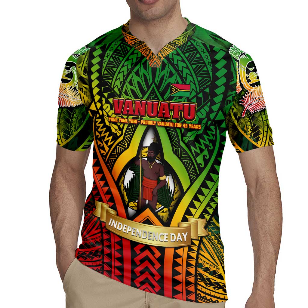 Vanuatu 45th Independence Anniversary Rugby Jersey Embracing Our Traditions Shaping Our Future DT02 - Polynesian Pride