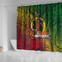 Vanuatu 45th Independence Anniversary Shower Curtain Embracing Our Traditions Shaping Our Future