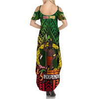 Vanuatu 45th Independence Anniversary Summer Maxi Dress Embracing Our Traditions Shaping Our Future DT02 - Polynesian Pride
