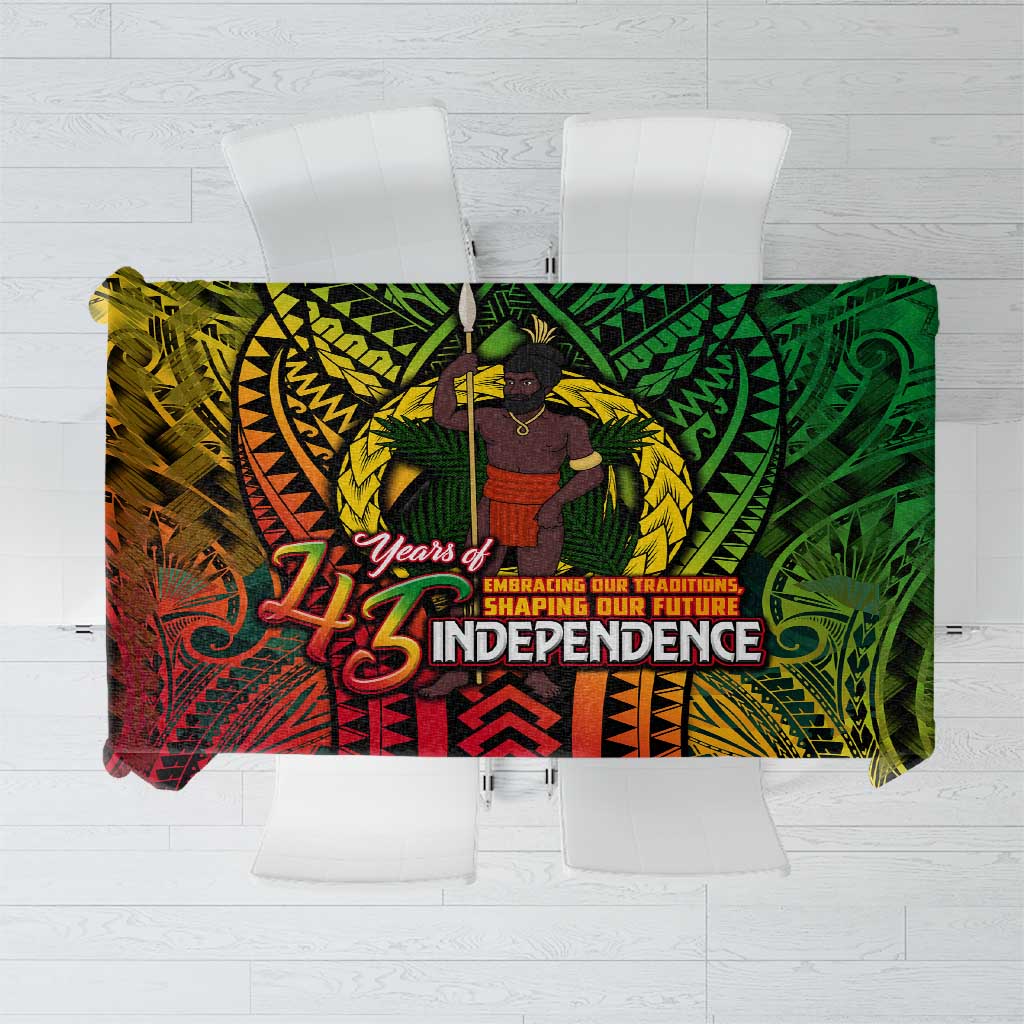 Vanuatu 45th Independence Anniversary Tablecloth Embracing Our Traditions Shaping Our Future DT02 Art - Polynesian Pride