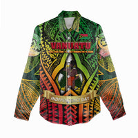 Vanuatu 45th Independence Anniversary Women Casual Shirt Embracing Our Traditions Shaping Our Future