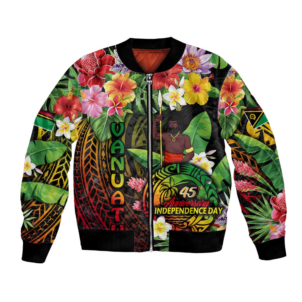 45th Anniversary of Freedom Vanuatu Bomber Jacket Island Pride Cultural Power Pacific Unity