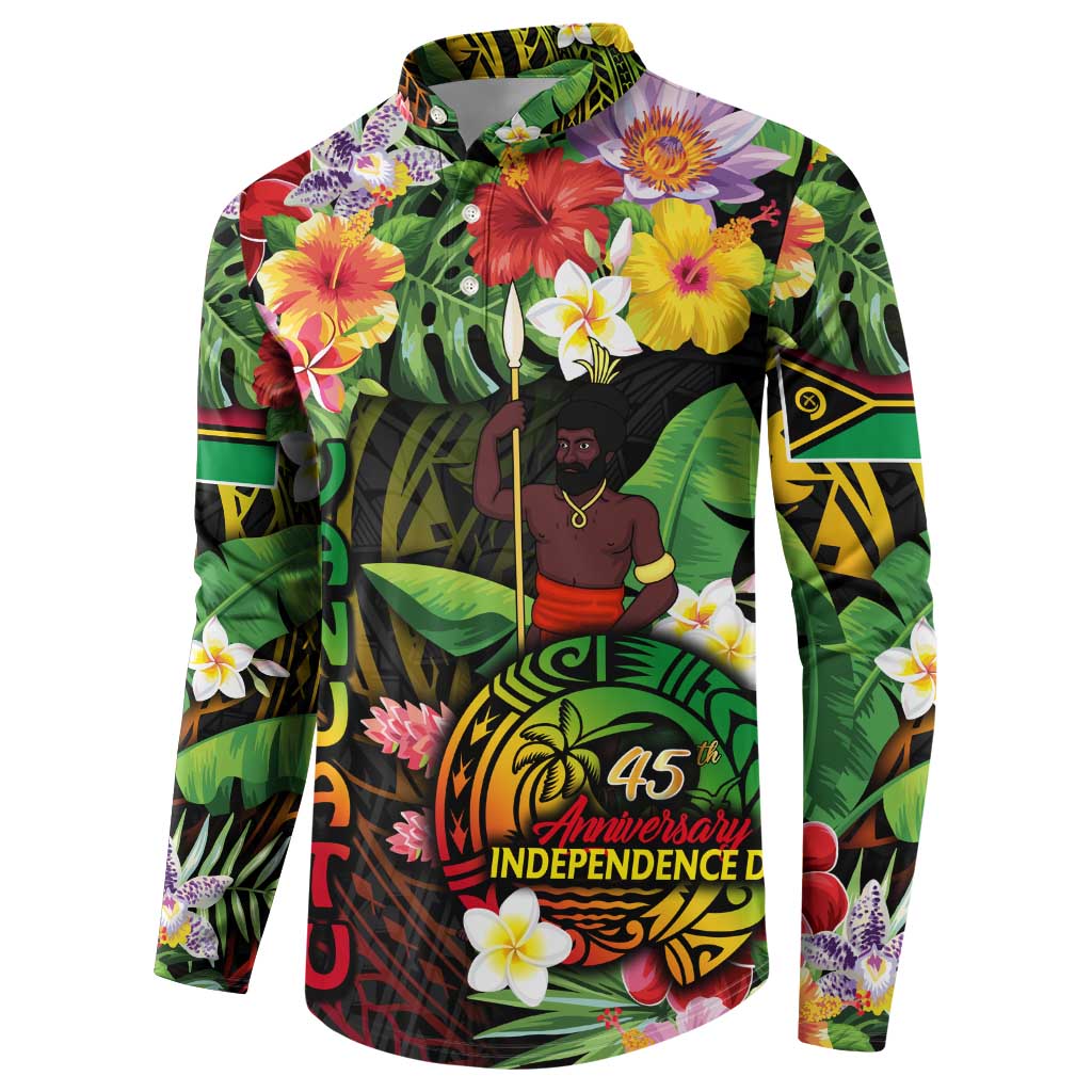 45th Anniversary of Freedom Vanuatu Button Sweatshirt Island Pride Cultural Power Pacific Unity