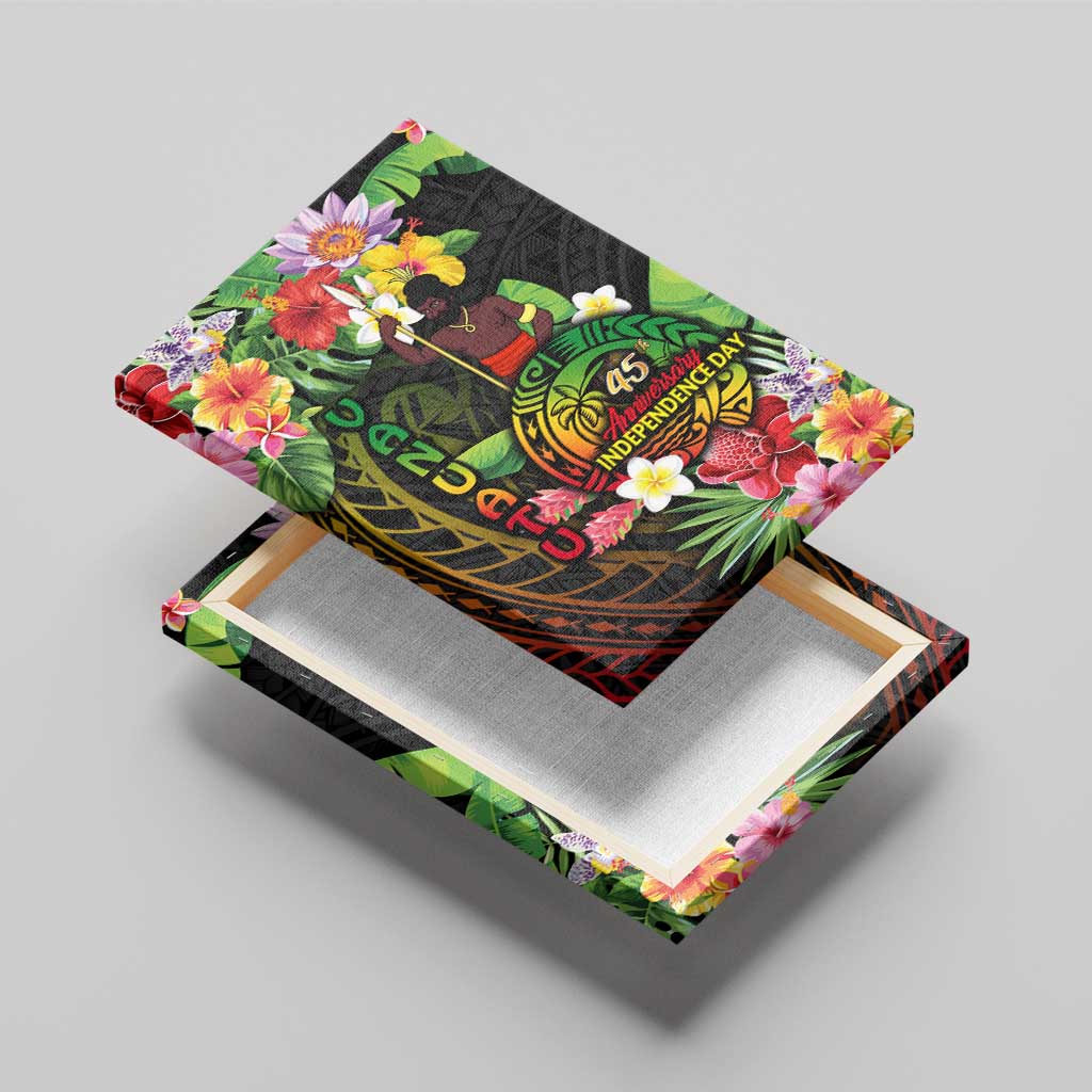 45th Anniversary of Freedom Vanuatu Canvas Wall Art Island Pride Cultural Power Pacific Unity